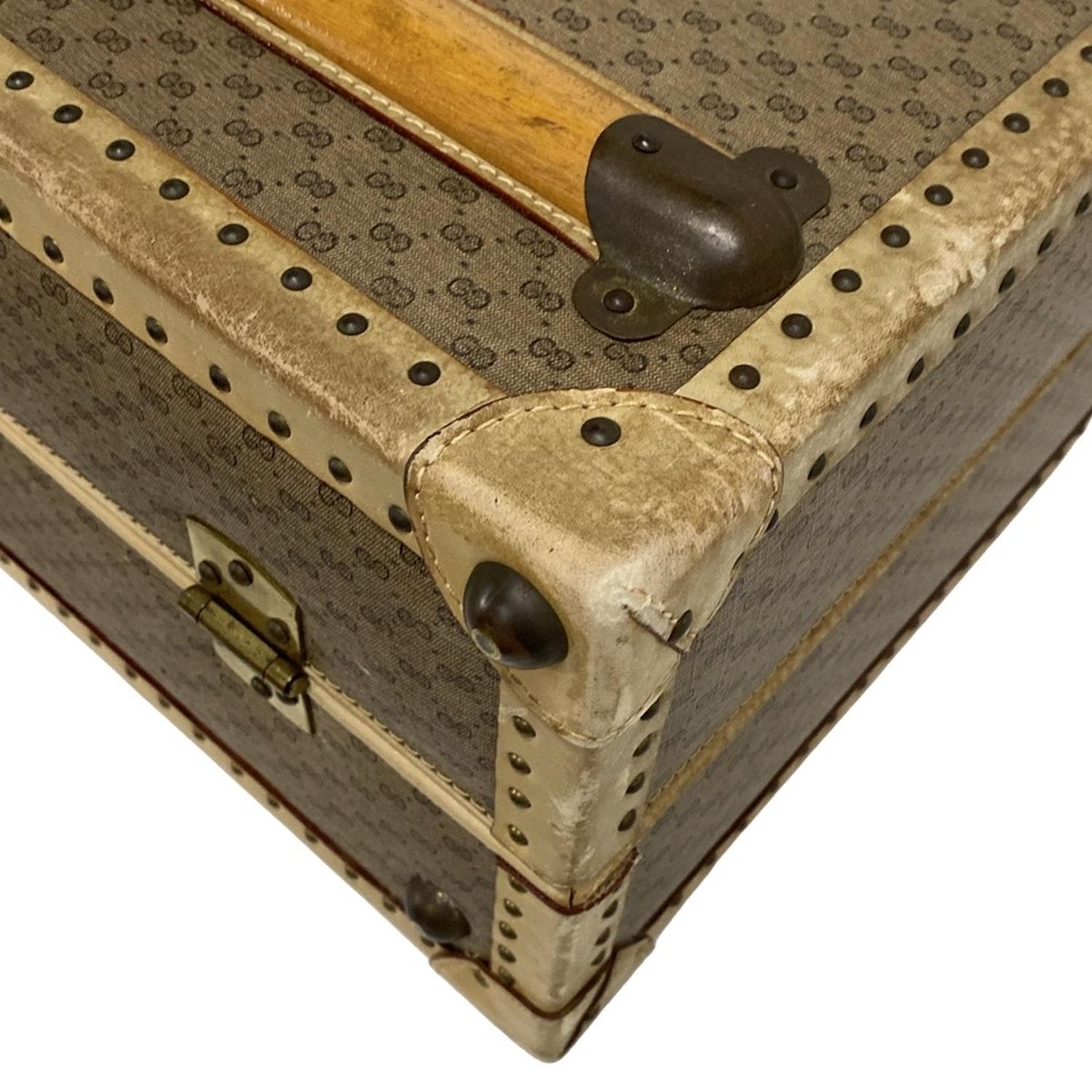 GUCCI グッチ トランクケース グッチ GG柄 ベージュ×ブラウン×ダークブラウン ロックナンバー 000 レザー DECORATOM_COM_BR