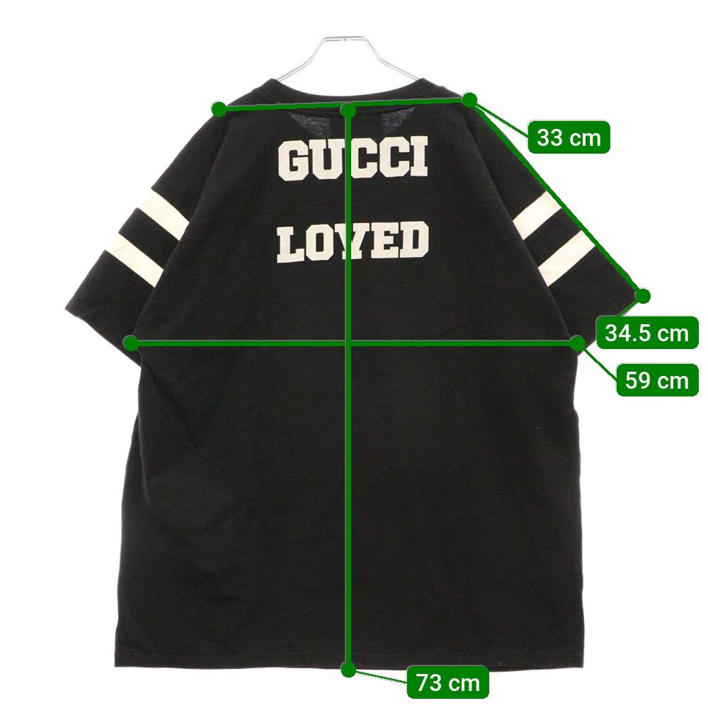 グッチ 660744 XJDKK ナンバリングプリントTシャツ メンズ XS