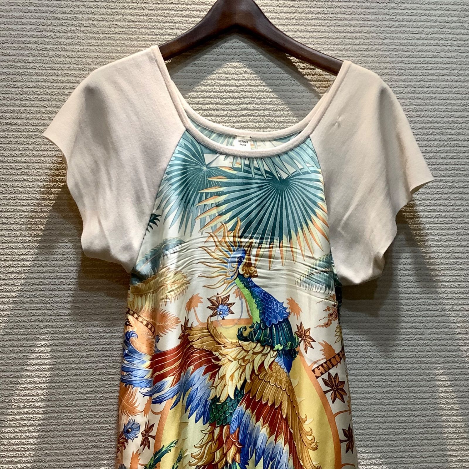 エルメス HERMES ゴルチェ期 不死鳥の神話 Mythiques Phoenix ワンピース シルク スカーフ ドレス 34 I913 T9