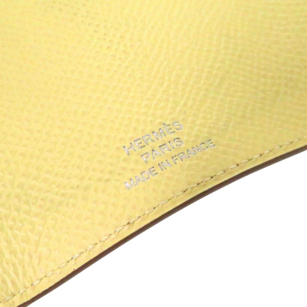 美品 エルメス ベアン 4連 シルバー金具 ヴォーエプソン ジョーヌ  