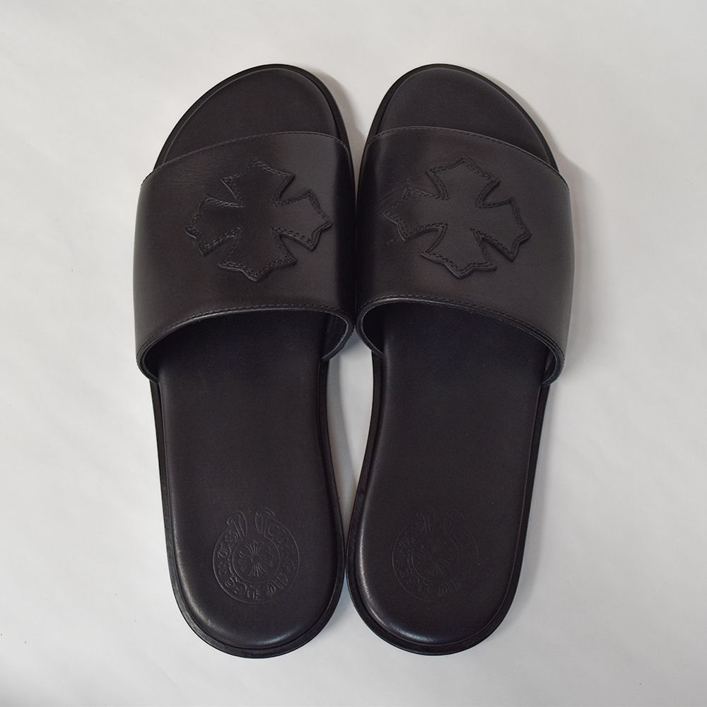 未使用品CHROME HEARTS サンダル 43（27cmクロムハーツ レザー 未使用品】CHROME HEARTS サンダル サイズ43（27cm相当）クロム