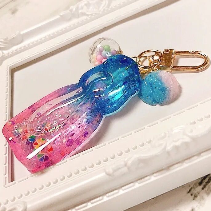 ラムネ　ブルーバンビ　シャカシャカキーホルダー　シェイカーキーホルダー　夏 ラムネ ブルーバンビ シャカシャカキーホルダー シェイカー