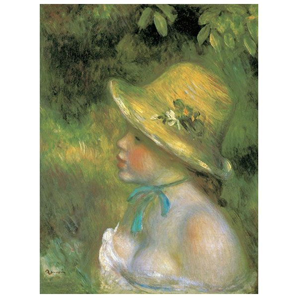 ルノワール　青い帽子を被った少女 ルノワール 「青い帽子の少女」 [21601176]のアート作品 - アフロ