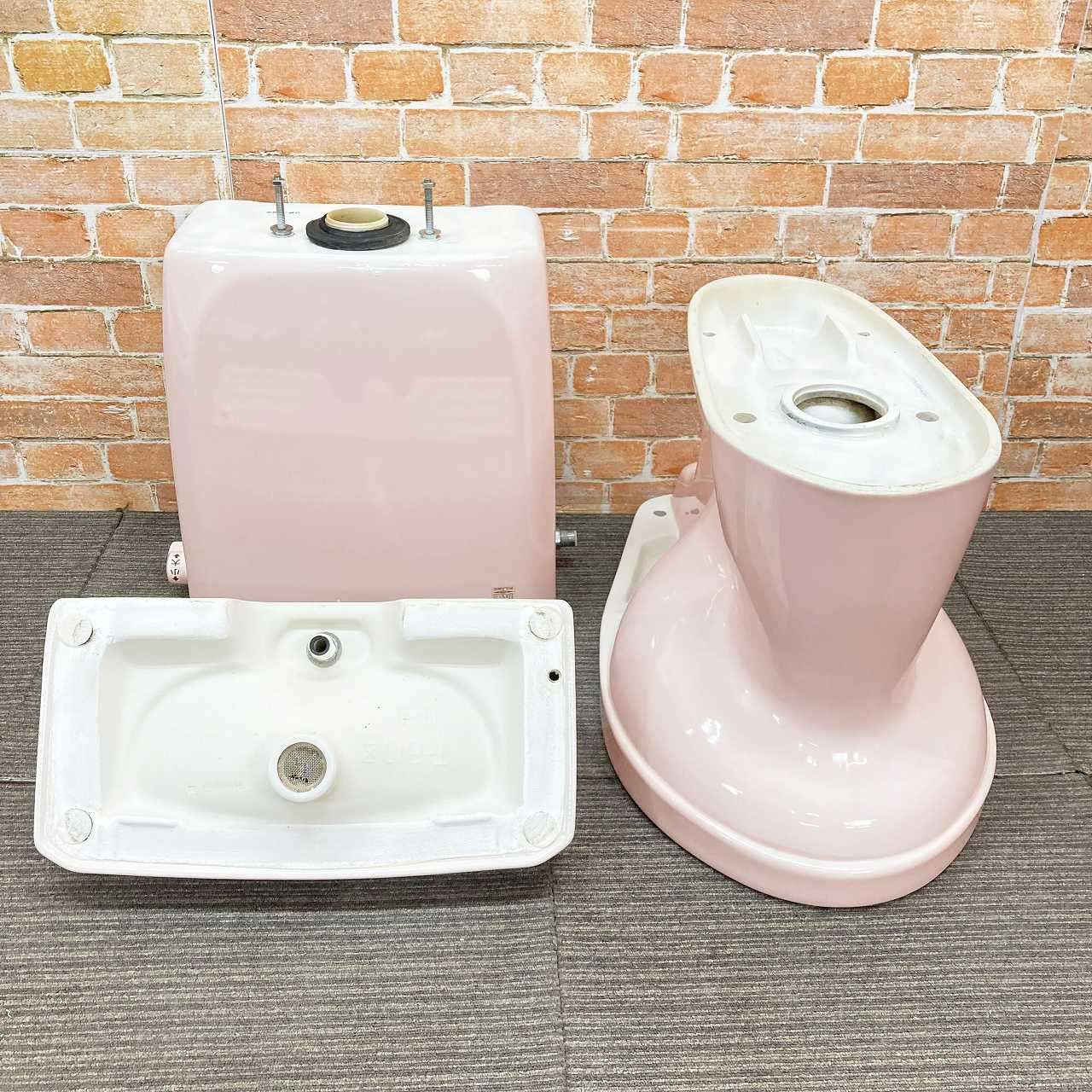 品 INAX イナックス トイレ 洋式便器 床下排水 C-18S 排水芯540mmとタンク 型番不明 一式セット LR8 ピンク 66J100801 HRDEVELOPMENT_JP