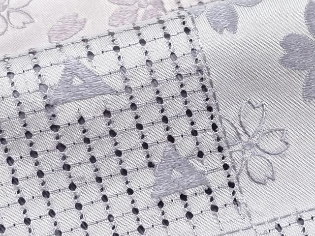 平和屋本店■極上　中国三大刺繍　スワトウ刺繍　総刺繍　訪問着　本場染大島紬　市松舞桜文　やまと誂製　逸品　CYAA2016s5 平和屋本店○極上 中国三大刺繍 スワトウ刺繍 汕頭刺繍 訪問着 鴛鴦花