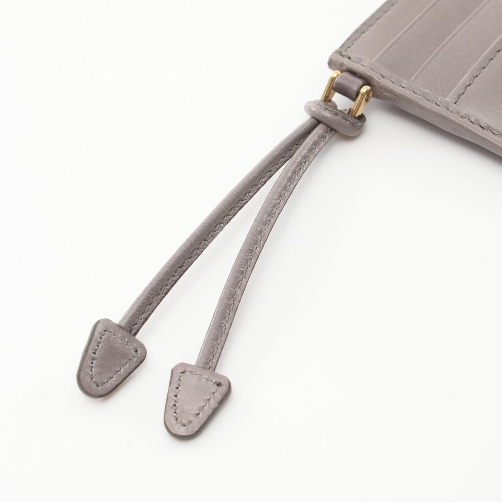 プラダ PRADA カードケース SOFT LUX 1MC0252CYRF0116 グレー レザー  