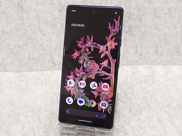 【中古】国内版 SIMフリー Google Pixel 6 256GB Stormy Black 黒 グーグルピクセル スマホ 本体(PMA148-1)