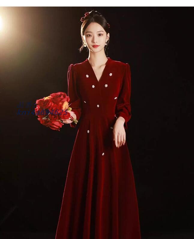 ロング丈 Vネック