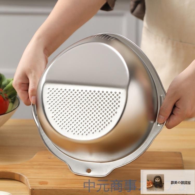 三宝産業 YUKIWA 18-8 パンチング深型ざる 30cm AHK07030 三宝産業