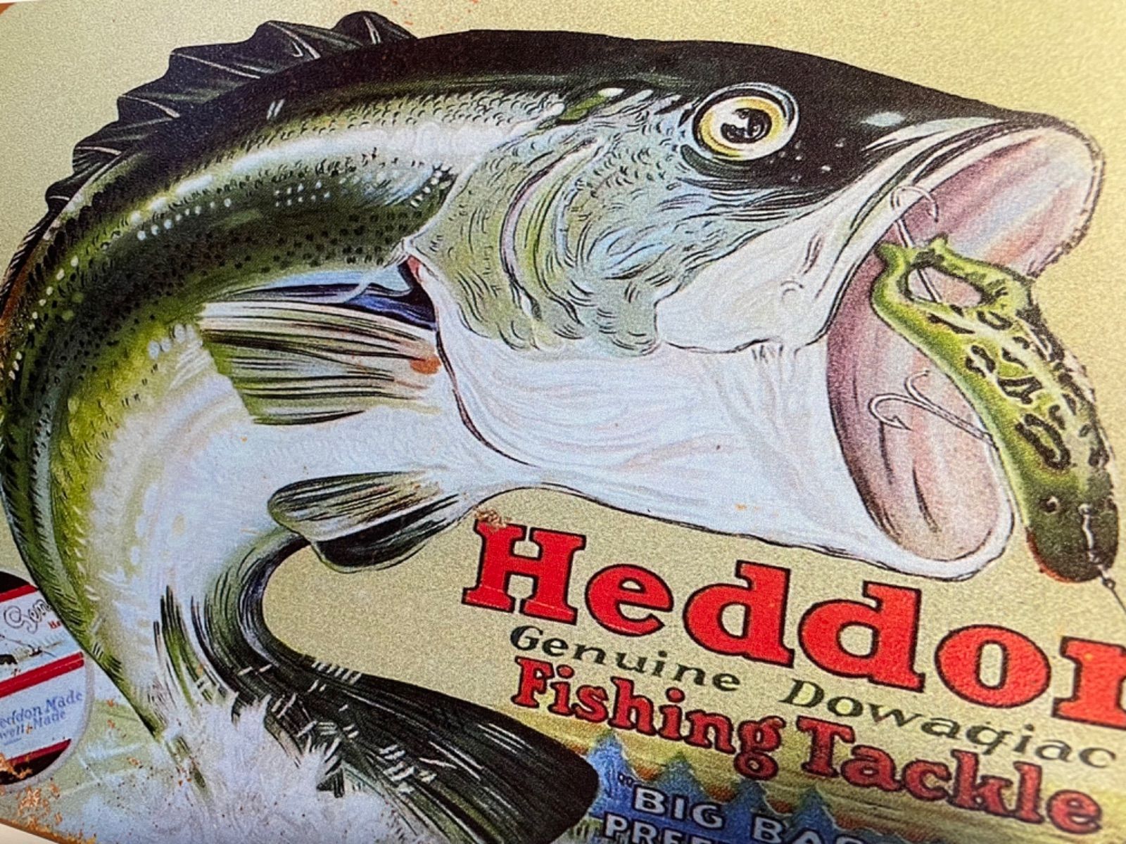 へドン HEDDON オールドルアー バナー ZEAL ズイール バス 釣り 看板