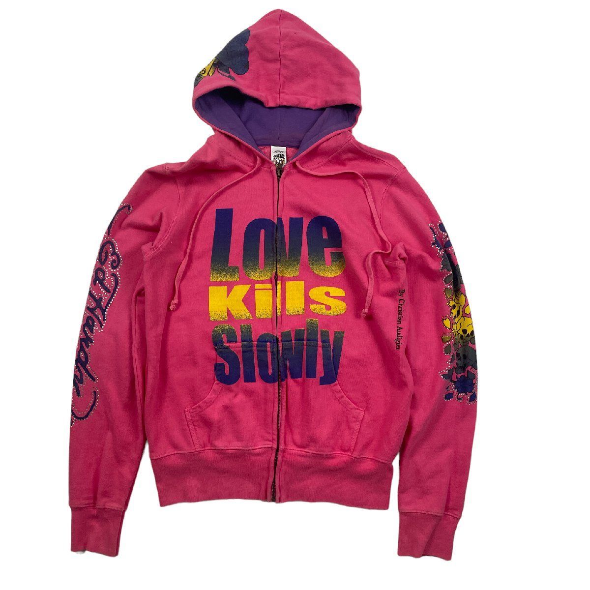 Ed Hardy ピンク パーカー M Ed Hardy ピンク パーカー M