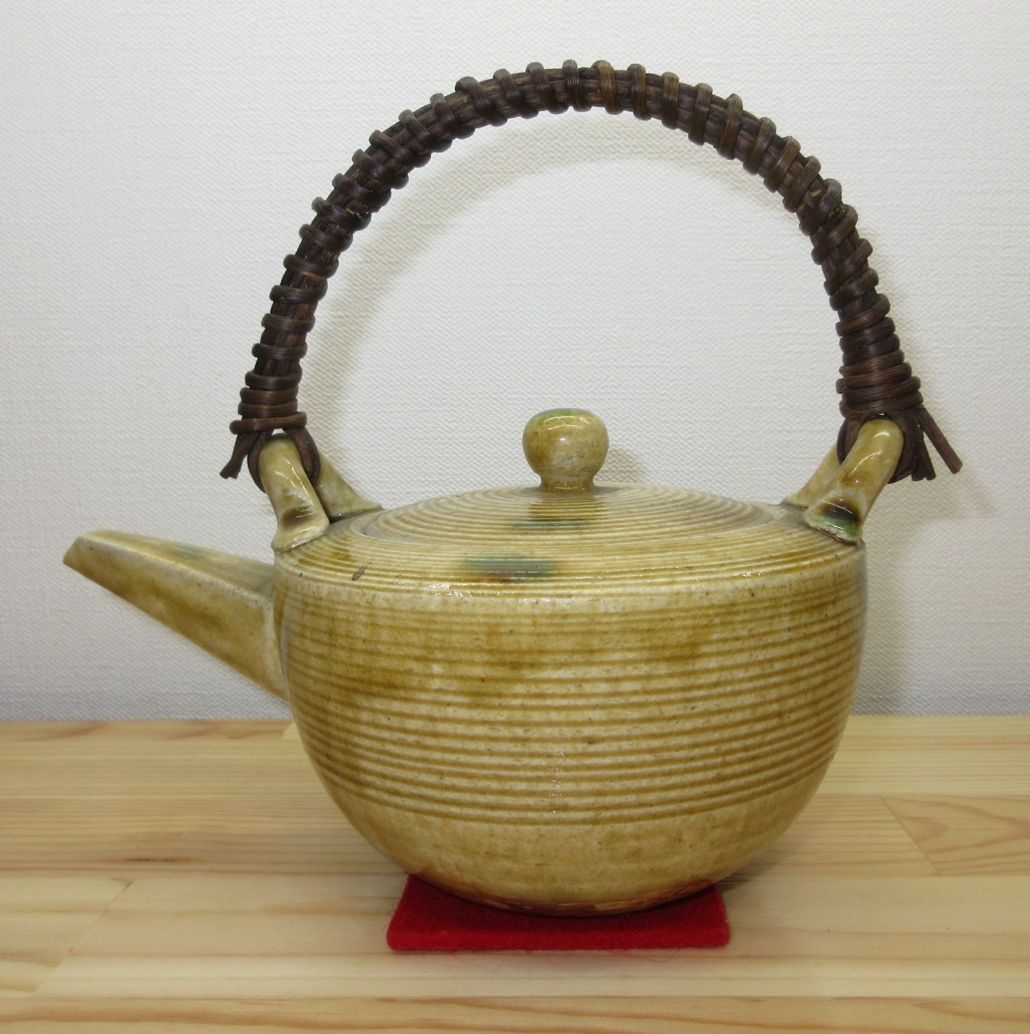 送料込【逢絢亭】茶道具 懐石道具 銚子 美濃焼 黄瀬戸 山口茂 共箱入り 逢絢亭】茶道具 懐石道具 銚子 美濃焼 黄瀬戸 山口茂 共箱入り