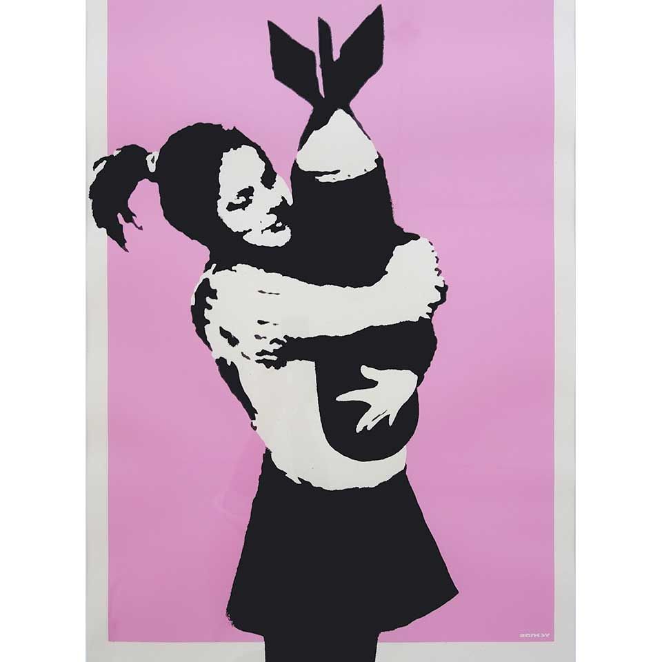 バンクシー 少女と爆弾 WCP版 シルクスクリーン 額入り Banksy