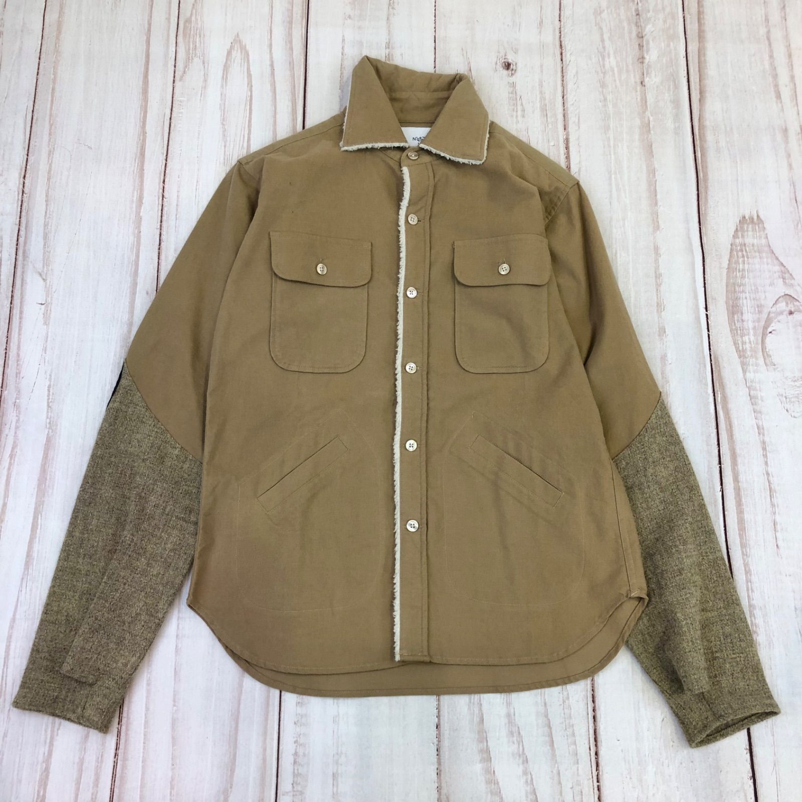 ☆NuGgETS ナゲッツ シャツ ジャケット メンズ Mサイズ ベージュ 