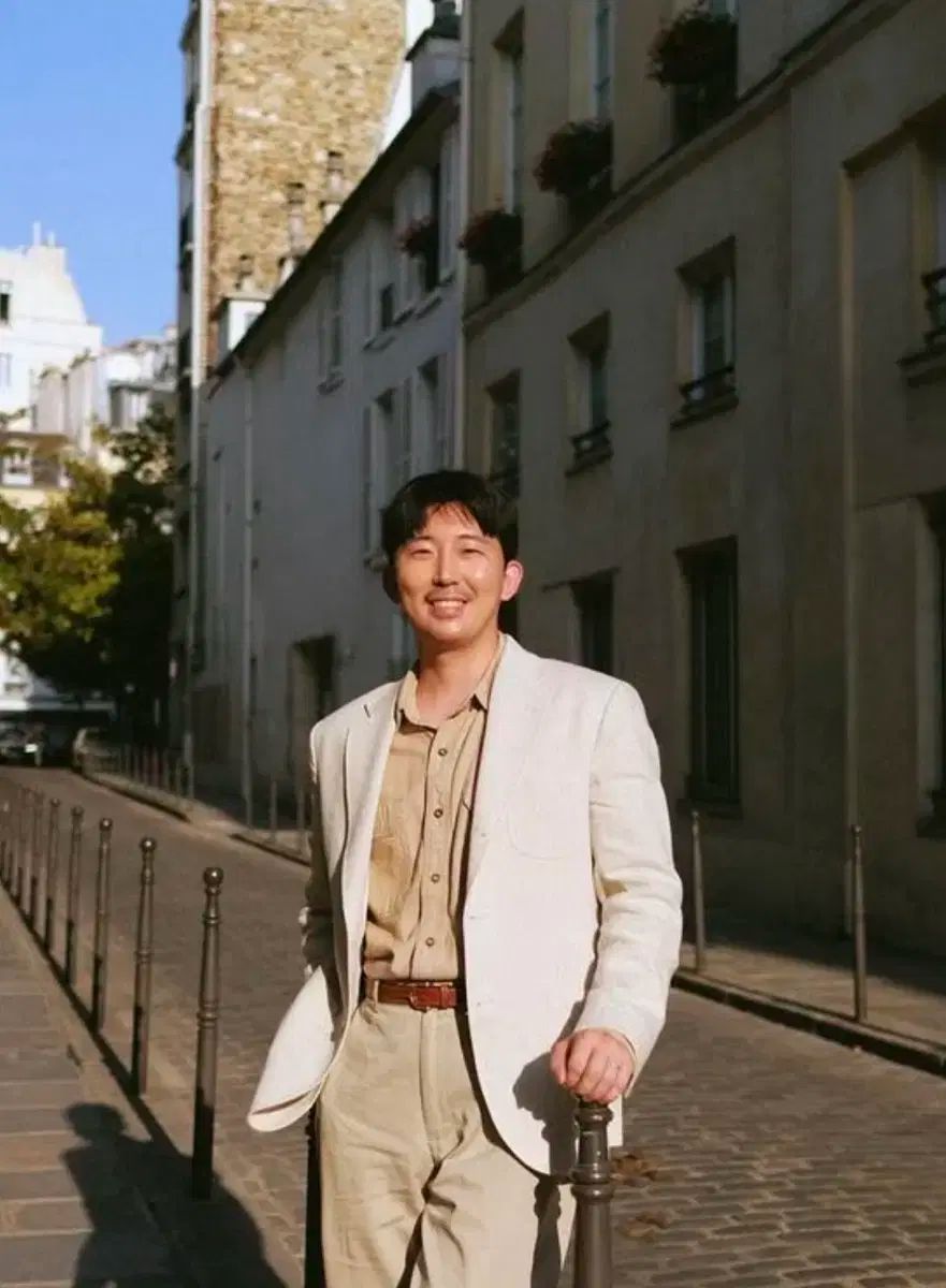 ファッション ベージュ コットン スーツ セットアップ GINZA Global