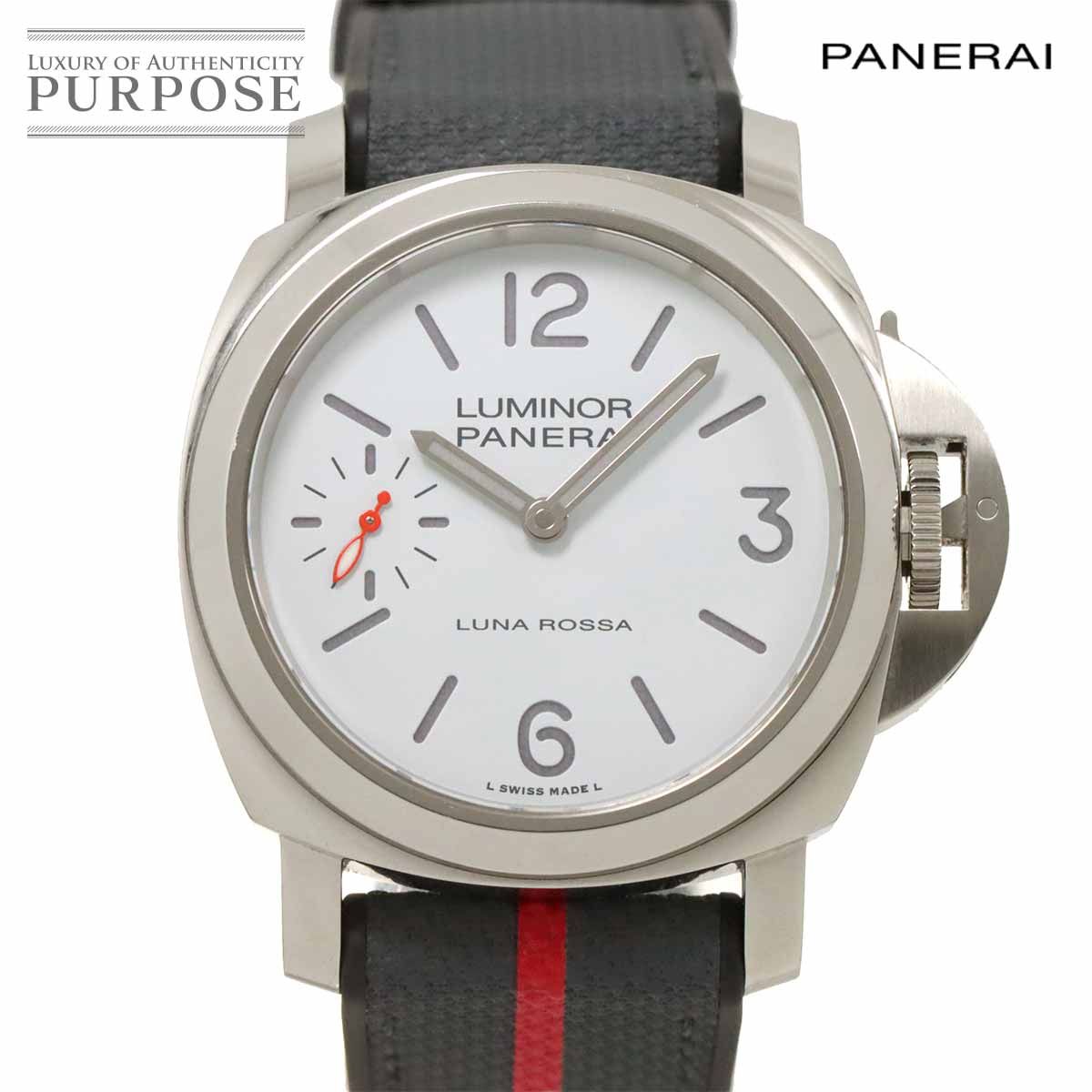 パネライ PANERAI ルミノール クロノ ルナ・ロッサ PAM01342 世界限定1500本 メンズ 腕時計 ホワイト 手巻き ウォッチ Luminor 90261961