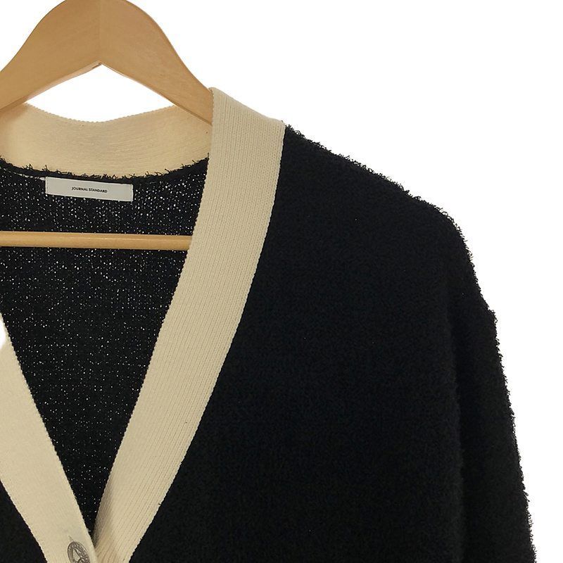 【美品】  JOURNAL STANDARD / ジャーナルスタンダード | 2021AW | ファンシーニットカーディガン | F | ブラック/ホワイト | レディース 美品】 JOURNAL STANDARD / ジャーナルスタンダード | 2021AW
