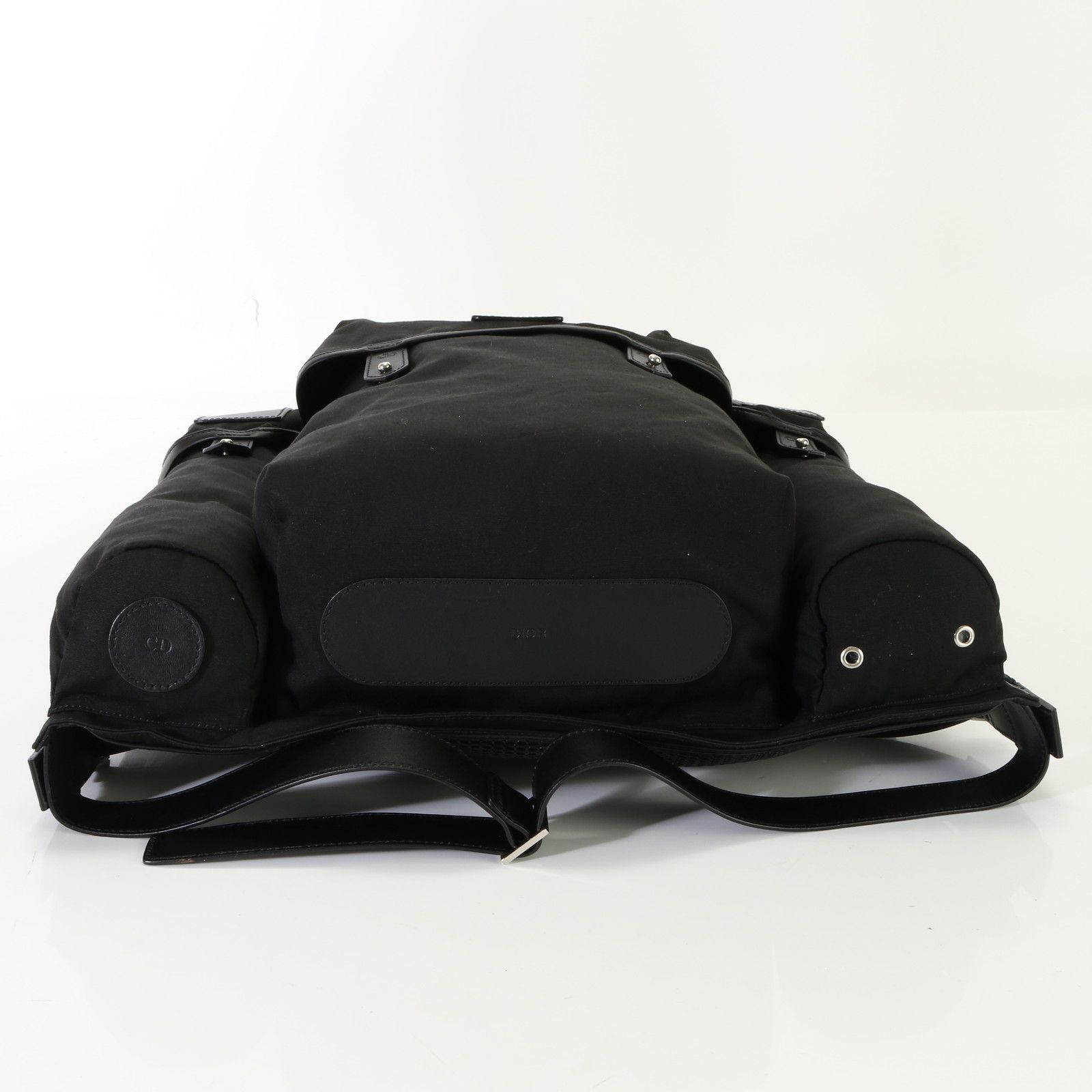 極美品 ディオール リュックサック リュック バックパック ショルダー ビジネス ブラック メッシュ レザー A4 メンズ TET 0829-T9