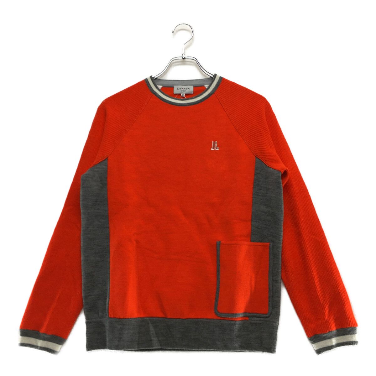 LANVIN SPORT ランバンスポール切り替えニットナイロンセーター