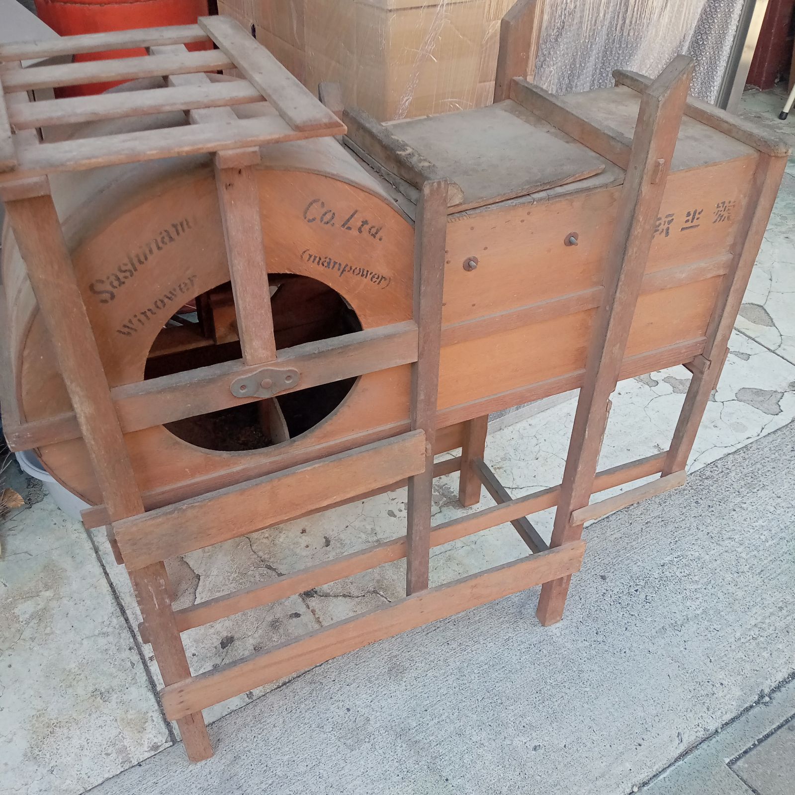 ◯ 唐箕 籾摺機 手回し ハンドル式 農機具 とうみ レトロ 古民家