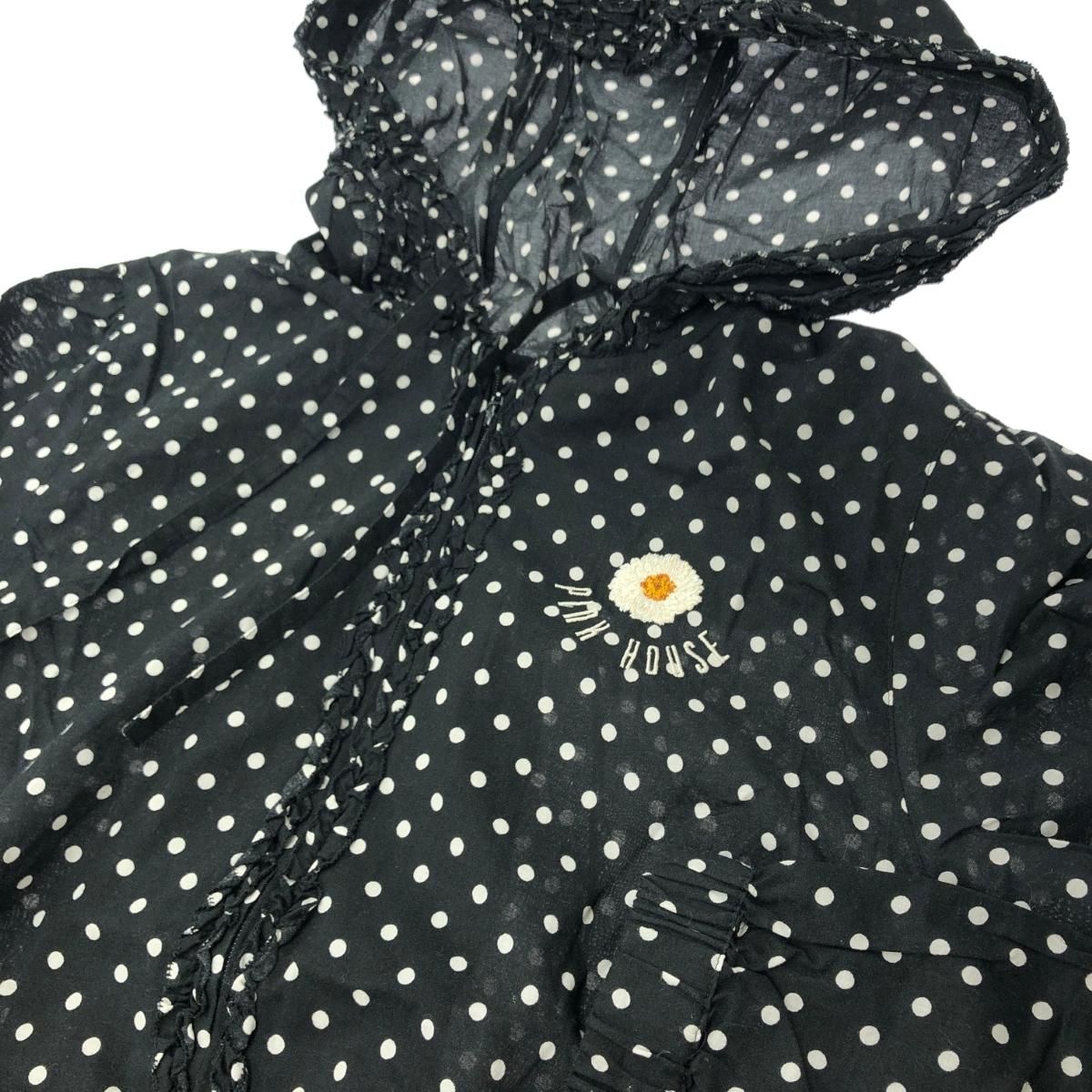 PINK HOUSE ピンクハウス ジップアップ パーカー ブラック 黒 PINK