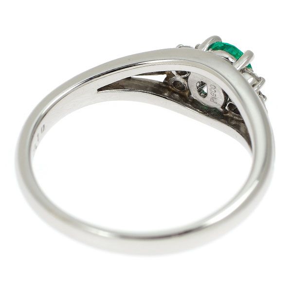 Pt900 エメラルド ダイヤモンド リング 0.23ct D0.10ct - メルカリ