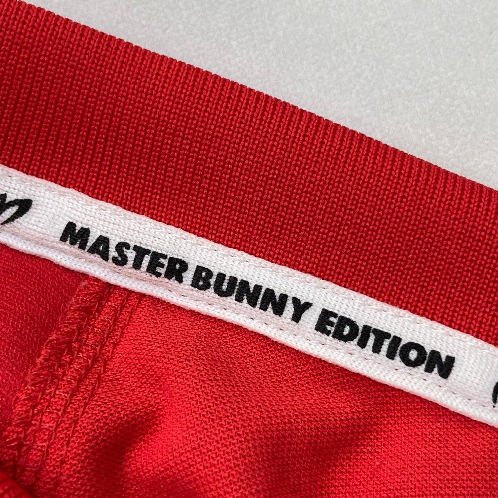 サイズ：7 MASTER BUNNY EDITION マスターバニーエディション  半袖ポロシャツ  レッド系 [240101451518] ゴルフウェア メンズ ストスト 美品】マスターバニーエディション 半袖 ポロシャツ 4 ゴルフ