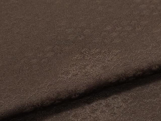 平和屋着物○上質な色無地 菱地紋 黒鳶色 正絹 逸品 未使用 CAAX3111th