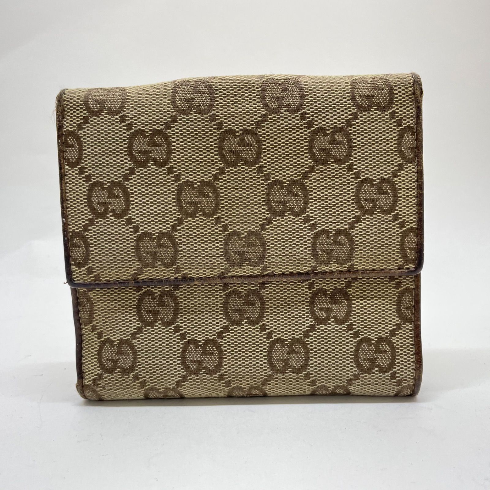 ★GUCCI★ニュージャッキー GGキャンバス 折り財布 ウォレット ブラウン 1366 GUCCI グッチ 折り財布 Wホック ジャッキー キャンバス GG