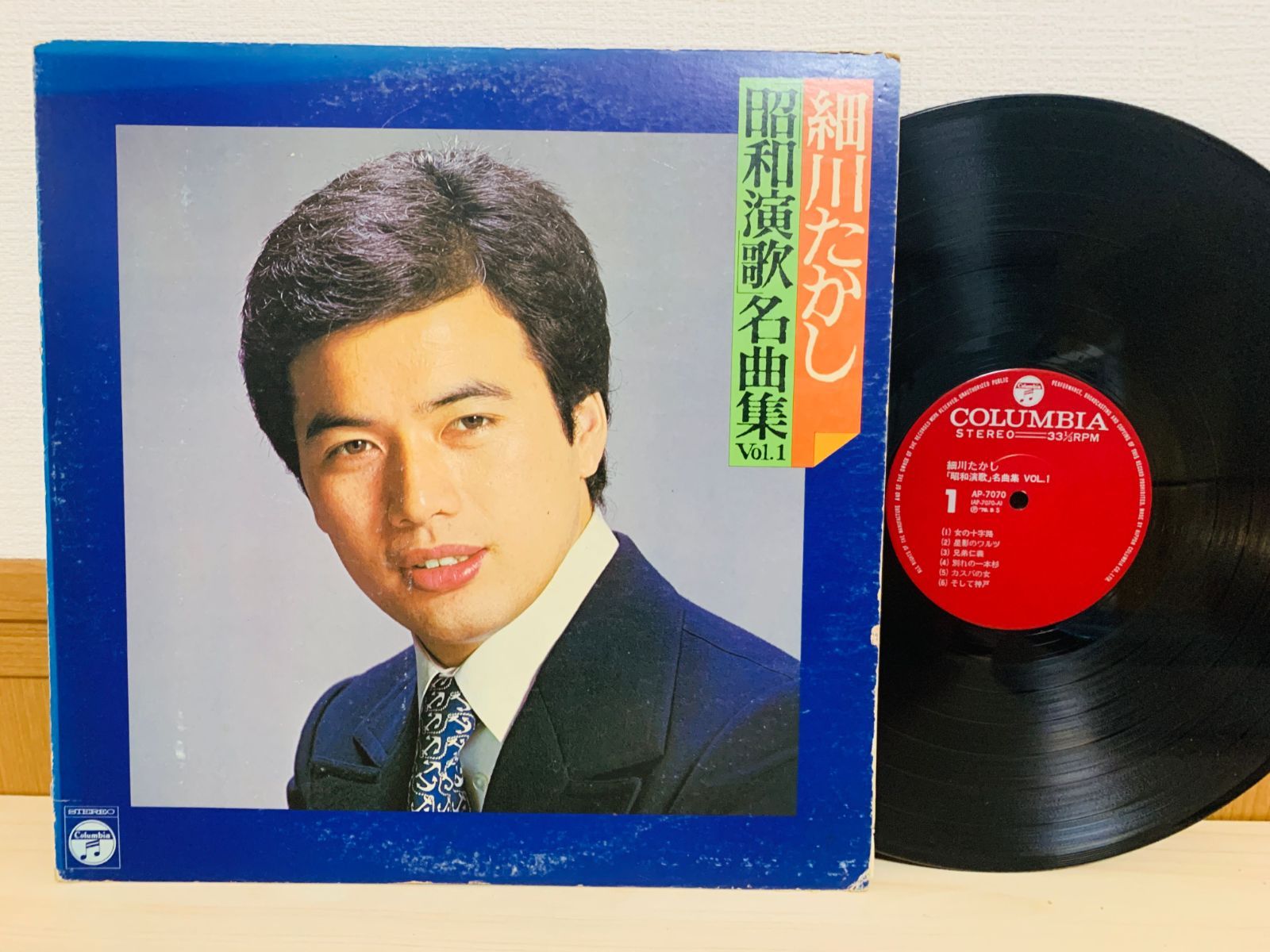 LP 細川たかし 昭和演歌名曲集 Vol.1 / 女の十字路 そして神戸