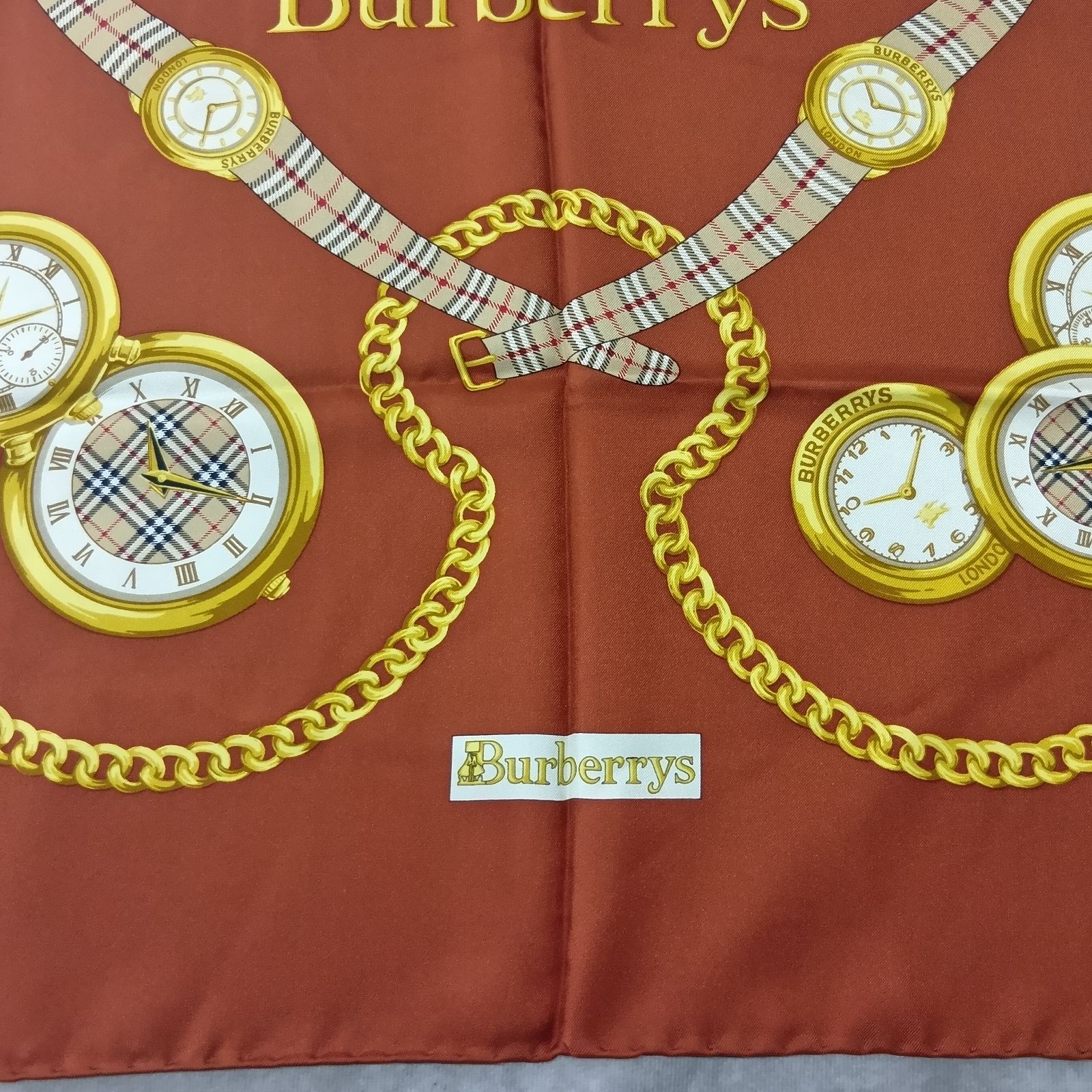 一度のみ使用✨Burberrys 大判　スカーフ　バーバリー　ノバチェック BURBERRYS バーバリーズ シルク 大判スカーフ ノバチェック