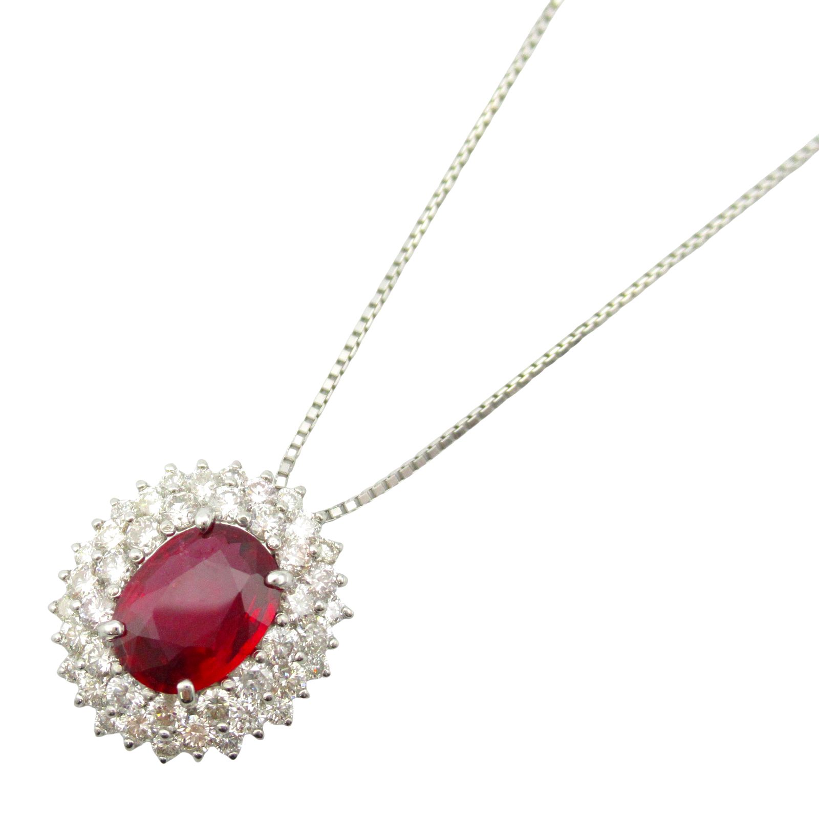 ジュエリー JEWELRY ネックレス 天然コランダムル ピジョンブラッド  