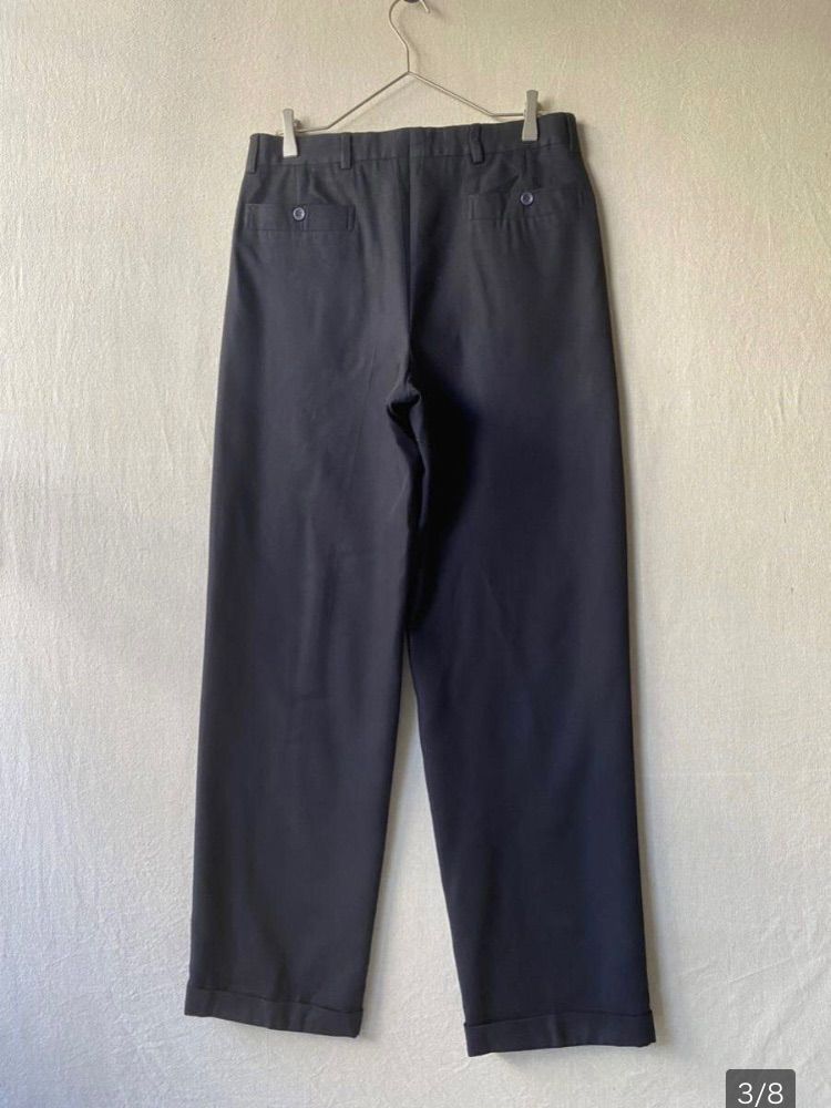 Giorgio Armani ウールギャバジンスラックス イタリア製 80s 90s GIORGIO ARMANI ウール ギャバジン
