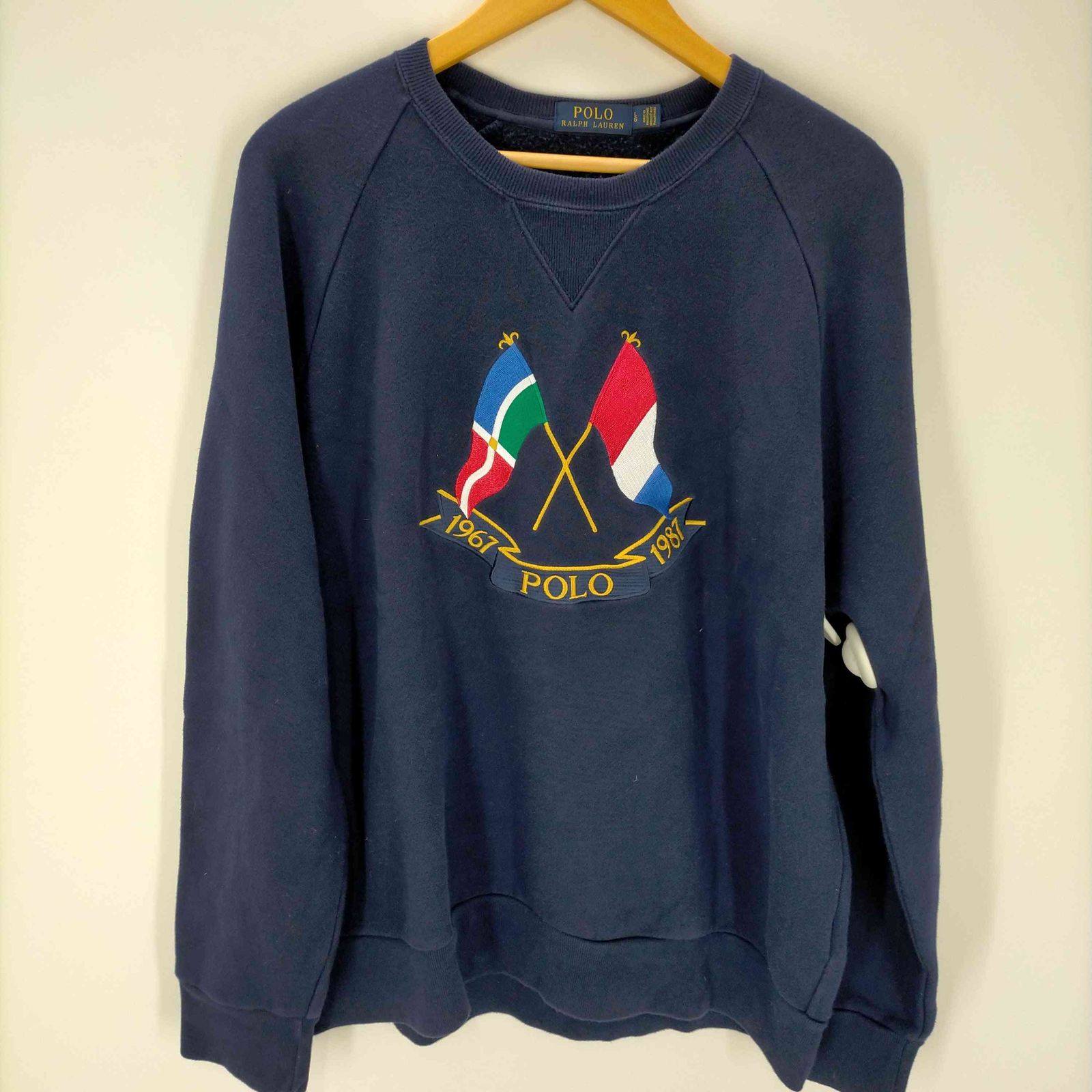 ポロラルフローレン POLO RALPH LAUREN CROSSED FLAGS CREW SWEAT V 