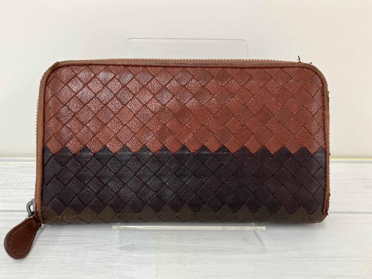 価格 BOTTEGA VENETA ボッテガべネタ イントレチャート ラウンドファスナー長財布