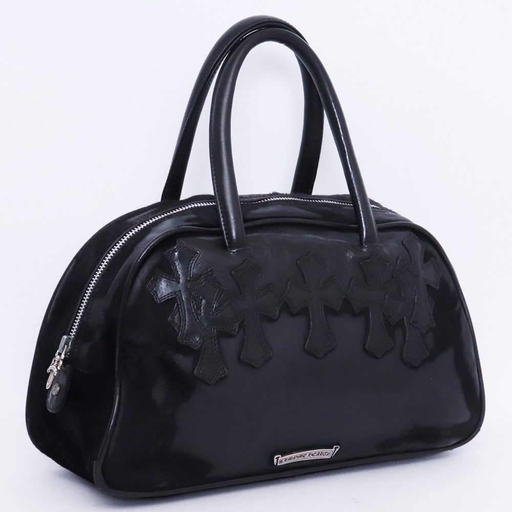 CHROME HEARTS ジムバッグ セメタリー クロスパッチ スモール ハラコ 