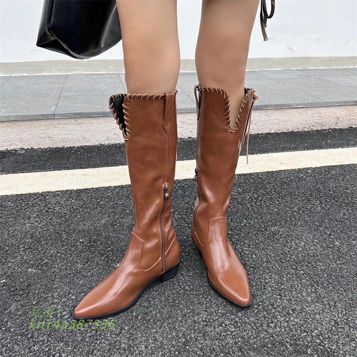 ニーハイブーツ 尖ったつま先