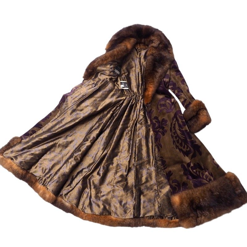 ジャンフランコフェレ ミンク ファー コート ブラウン 42