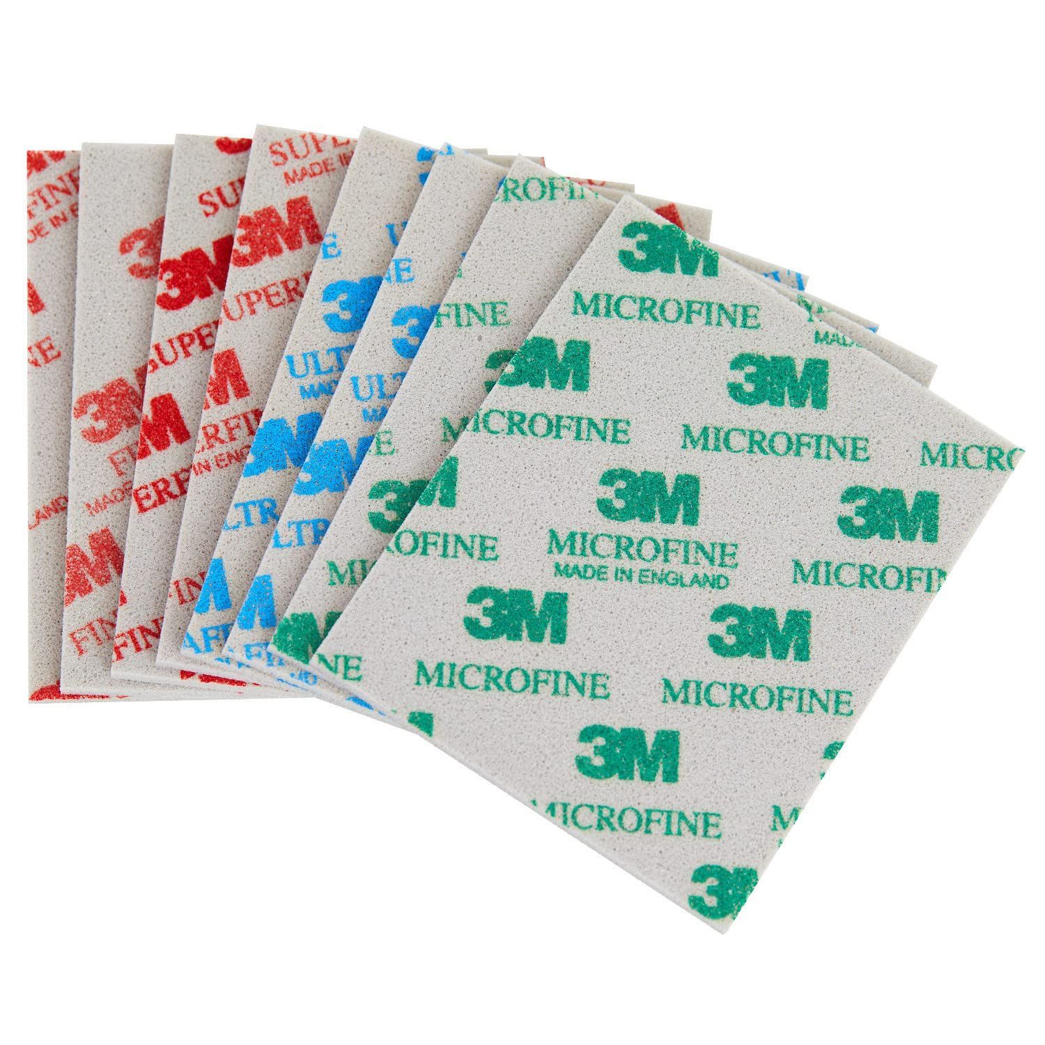 正規品3mスポンジ サンドペーパー 紙やすり 耐水ペーパー サビ落とし 8枚セット FMLIFE (8 pcs(MIX))