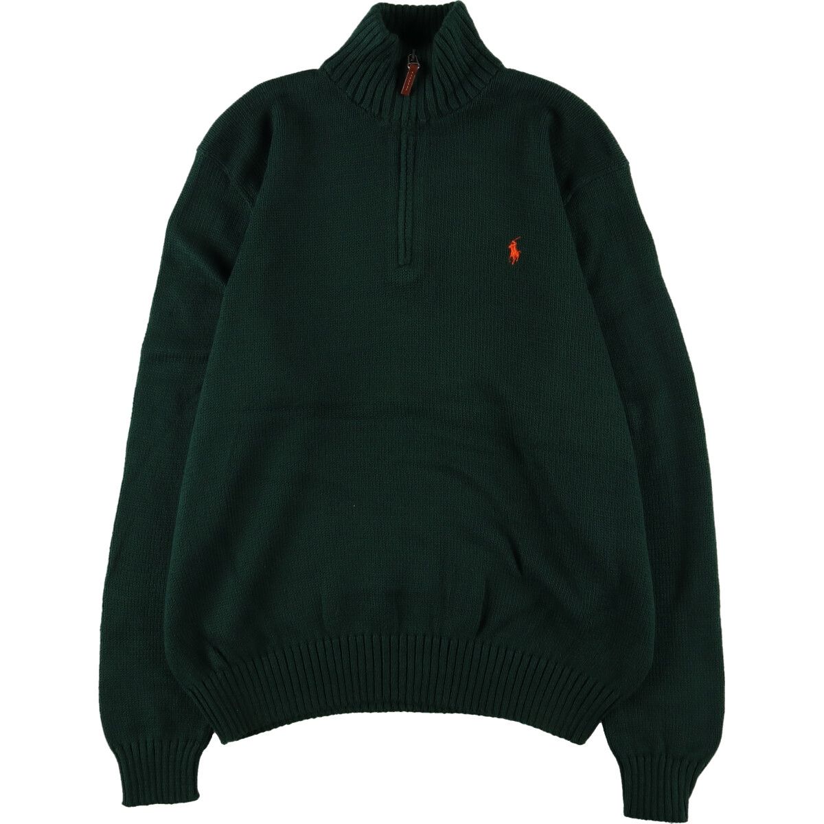 古着 ラルフローレン Ralph Lauren POLO by Ralph Lauren ハイネック ピマコットンニットハーフジップセーター メンズXL/eaa364054