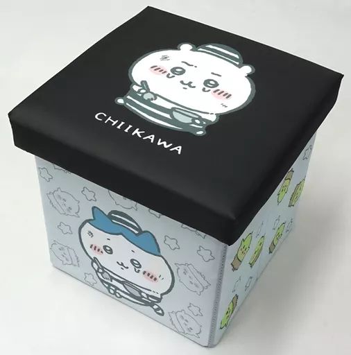 中古】雑貨 ちいかわ＆ハチワレ(ブラック) 収納スツール 「ちいかわ
