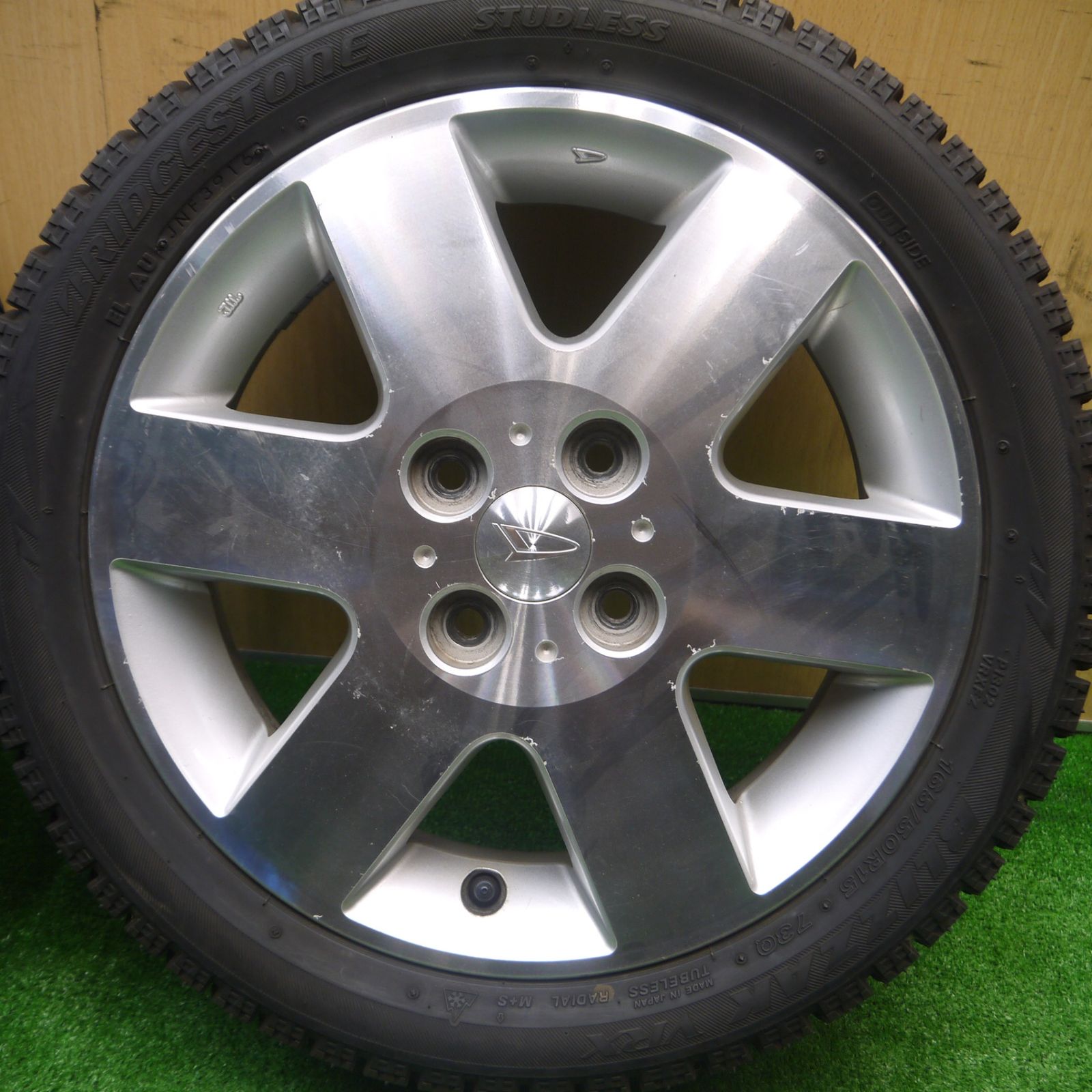 送料無料* バリ溝！9.5分☆ダイハツ L880K コペン 純正 165/50R15 