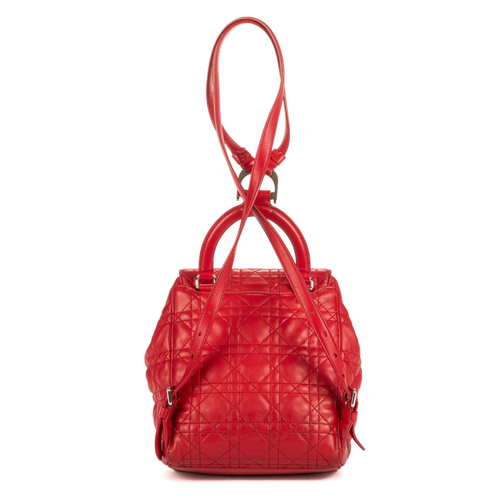 DIOR ディオールスターダストバックパック赤カナージュキルトA