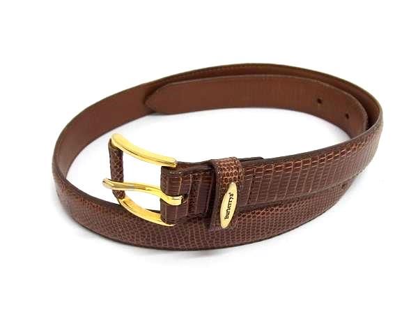 【極美品】BURBERRY バーバリー ベルト シルバー ブラウン 11 □極上□本物□美品□ Burberrys バーバリーズ リザード