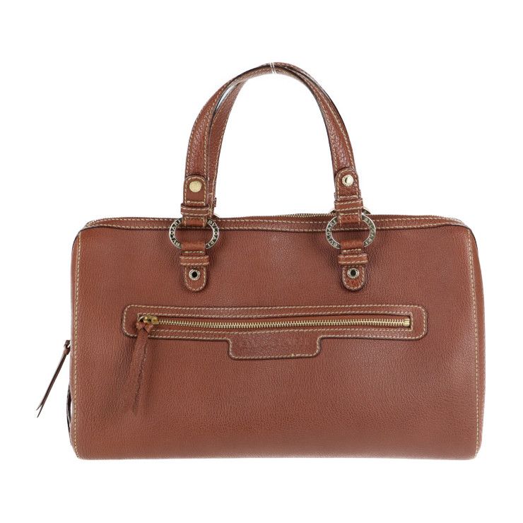 BVLGARI ブルガリ ハンドバッグ 26397 レザー ブラウン ミニボストン