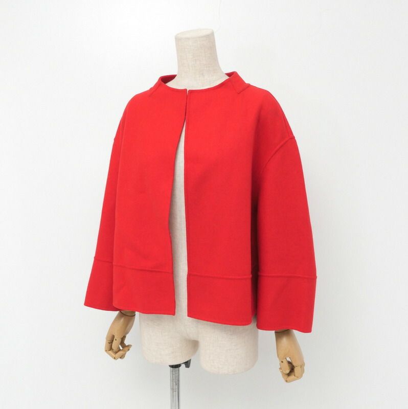 ADORE - ADORE アドーア ジャケット サイズ36 ライトリバージャケット ショート丈ジャケット ボタンレス レッド  ブランド古着【中古】20240520/GP8452 ADORE アドーア ジャケット サイズ36 ライトリバージャケット