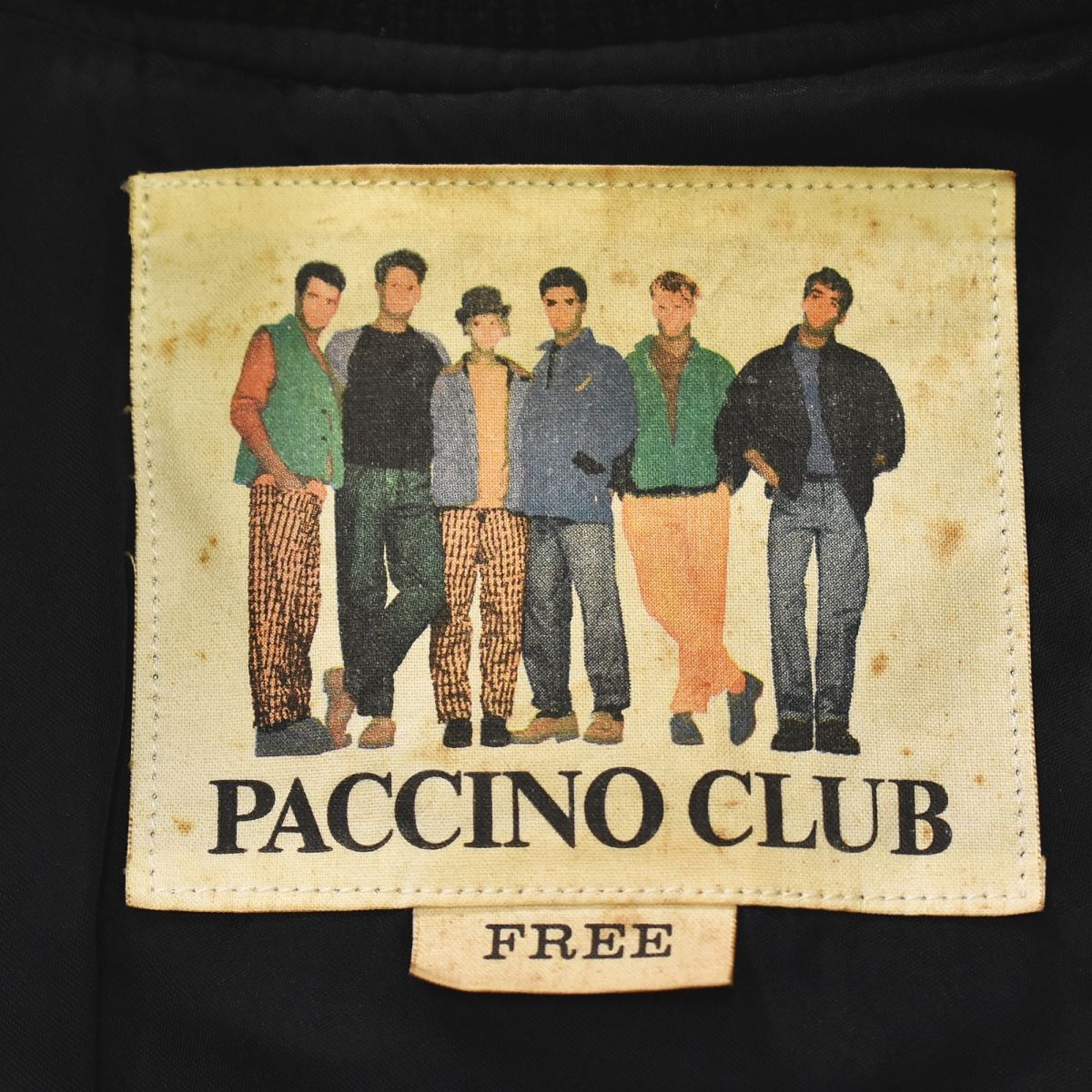 希少】 80sビンテージ 当時物 PACCINO CLUB パチーノクラブ 袖レザー 希少】 80sビンテージ 当時物 PACCINO CLUB パチーノクラブ 袖レザー