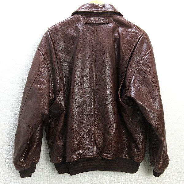 Q□ノーティカ/NAUTICA A-2 牛革レザージャケット□茶【 40 】MENS/63 