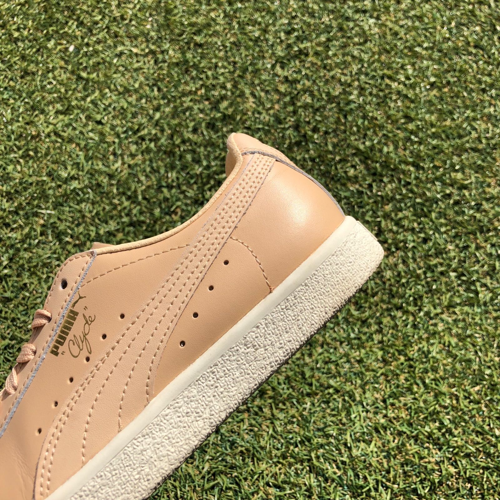 美品23 PUMA CLYDE NATURALプーマ クレイド ナチュラルE47