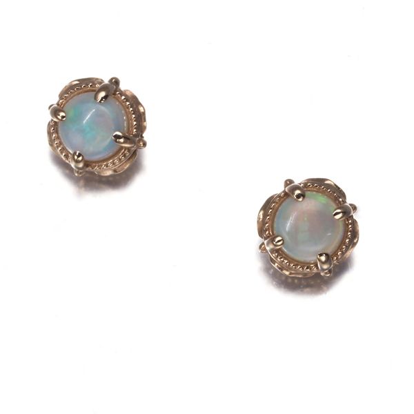 アガット ピアス オパール K10YG 178586